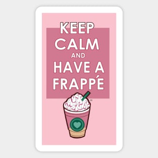 Keep Calm Cute Frappe Heart Magnet